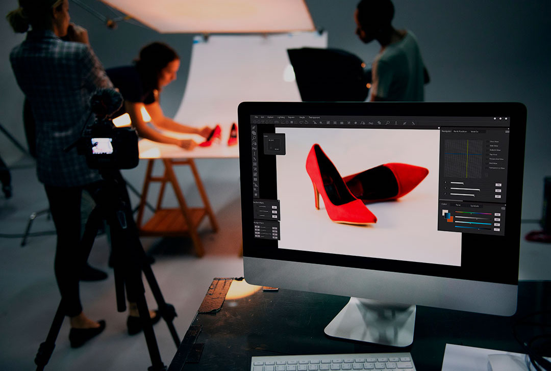 estudiantes de fotografía, ordenador, cámara